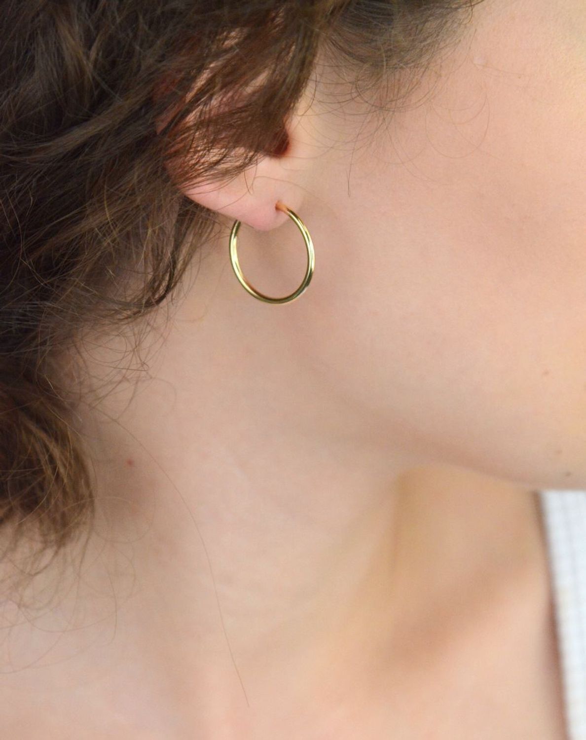 Złote kolczyki 2 cm gładkie koła 585 KL 1942D 585.jpg